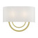 2 Light Soft Gold Large ADA Sconce with Hand Crafted Off-White Fabric Shade (108|42893-33)