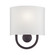 1 Light Bronze ADA Sconce with Hand Crafted Off-White Fabric Shade (108|42891-07)