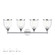 4 Light Polished Chrome Large Vanity Sconce with Mouth Blown Clear Glass (108|14134-05)