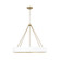 4-Light Modern Circular Metal Chandelier in Matte White with Painted Matte Brass Interior (42|453041RE)