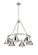 Orwell PW 6 Light Chandelier in Pewter with Chrome shades (36|3306-6 PW-CH)