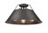 Orwell BLK 3 Light Flush Mount in Matte Black with Rubbed Bronze shade (36|3306-3FM BLK-RBZ)