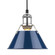 Yep by Golden Lighting Orwell 1-light 8in Pendant in Chrome and Navy Blue shade (36|3306-S CH-NVY)