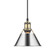 Yep by Golden Lighting Orwell 1-light 8in Pendant in Aged Brass and Chrome shade (36|3306-S AB-CH)