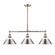 Yep by Golden Lighting Orwell 3-light Island Light in Aged Brass and Pewter shade (36|3306-LP AB-PW)
