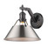 Yep by Golden Lighting Orwell 1-light Wall Sconce in Matte Black and Pewter shade (36|3306-1W BLK-PW)