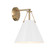 Xavier 1 Light Vibrant Gold + White Sconce (205|XAV-B8311-VG-WH)