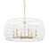 Ellie 6 Light Chandelier in Modern Brushed Gold with Bleached White Raphia Rope Shade (36|6808-6 MBG-WR)