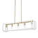 Camden Linear Pendant in Brushed Champagne Bronze with Bleached White Raphia Rope (36|6085-LP BCB-WR)