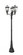 3 Light Outdoor Post Mount Fixture (276|579PHBR-3-564P-BK)