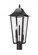 3 Light Outdoor Post Mount Fixture (276|5008PHBR-BK)
