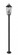 3 Light Outdoor Post Mounted Fixture (276|5008PHBR-5012P-BK)