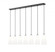 7 Light Linear Chandelier (276|3043P7-7L-MB)