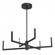 6 Light LED Chandelier with Rotating Arms and LED Downlight in Coal Black Finish (77|P1476-66A-L)