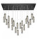 Crown Point - 21 Light - 71 inch - Brushed Satin Nickel - Multi Pendant (3442|172BK-B-21P-SN-G434-12SM)