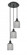 Bridal Veil - 3 Light - 12 inch - Matte Black - Cord Hung - Multi Pendant (3442|113B-3P-BK-G559-5SM)