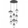 Monaco 9-Light Multi Pendant in Black with Gradient Smoke Glass (4450|HF9179-BK)