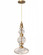 Avra 20'' Top Stacked Glass And Metal Pendant in Aged Brass (4450|HF7900-AB)