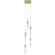 Aspen  5 Light Multi  Pendant in Brushed Brass with Bubbled Crystal (4450|HF1900-5-AP-BB)