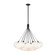 Bolla 28-in Black/Opal Glass LED Chandelier (461|CH3128-BK/OP)