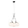 Bolla 16-in Black/Opal Glass LED Chandelier (461|CH3117-BK/OP)