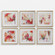 Uttermost Fresh Start Red Abstract Prints Set/6 (85|32340)