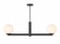 2-Light Linear Chandelier in Matte Black (8483|M100124MBK)