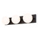 Parkview 3 Light LED Compatible Black Mid-Century Modern Bathroom Vanity Wall Fixture White Glass (51|W0449)