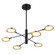 Cullerto 34.75-in. 6 Light LED Pendant Matte Black and Antique Gold (51|P0424)