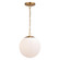 Linden 12-in. 1 Light Globe Pendant Muted Brass (51|P0414)