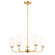 Shelby 26-in. 5 Light Chandelier Natural Brass (51|H0305)