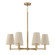 6-Light Chandelier in Matte Brass with Tapered Bleached Natural Rope Shades (42|454561MA)