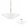 4 Lt Modern Botanical Dual Mount Pendant in Matte White w/ Painted Matte Brass Interior (42|355443RE)
