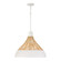 1-Light Boho Pendant in Matte White with Handcrafted Natural Rattan (42|353912WE)