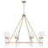 8-Light Ring Chandelier in Aged Brass with Layered White and Clear Glass (42|455981AD)