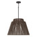 1-Light Indoor Outdoor Pendant in Matte Black and Hand-wrapped Umber Resin Rope (42|956311UK)