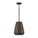 1-Light Handcrafted Terracotta Pendant in Umber and Matte Black (42|354213UR)