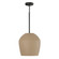 1-Light Handcrafted Terracotta Pendant in Sienna and Matte Black (42|354212SN)