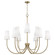 9-Light Two-Tier Chandelier in Aged Brass with Tapered Soft White Glass (42|455291AD-550)