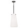 1-Light Pendant in Matte Black with Tapered Soft White Glass (42|355211MB)