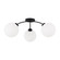3-Light Semi Flush in Matte Black with Soft White Glass Globes (42|257131BI-557)