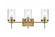 Wall sconce W24''x E5.8'' x H11.3''L3 Satin Gold frame with Clear glass (758|LD7319W24SG)