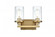 Wall sconce W11.5''x E5.6'' x H9.8''L2 Satin Gold frame with Clear glass (758|LD7316W12SG)