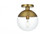 Eclipse Flush D10''H12.25''L1 Satin Gold CL (758|LD6063SG)