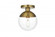 Eclipse 8 Inch Flush Mount Clear Shade in Chrome (758|LD6051SG)