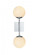 Neri Wall Sconce W5.9''E6.7''H20'' Chrome (758|LD2358C)