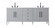 84 inch Double Bathroom Vanity in Grey (758|VF29684DGR)