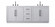 84 inch Double Bathroom Vanity in Grey (758|VF29084DGR)