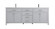 84 Inch Double Bathroom Vanity In Grey (758|VF23384DGR)