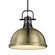 Yep by Golden Lighting Duncan 1-light 14in Rod Hung Pendant in Matte Black and Aged Brass shade (36|3604-L BLK-AB)